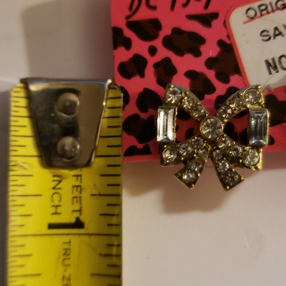 Betsey Johnson Bow Stud Earrings - Picture 5 of 5